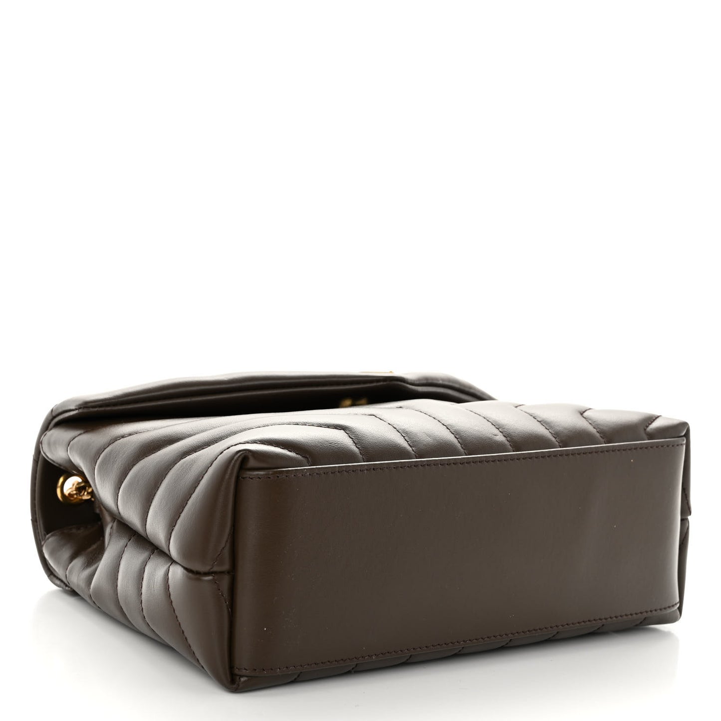 Calfskin Y Quilted Monogram Small Loulou Chain Satchel Soil Brown