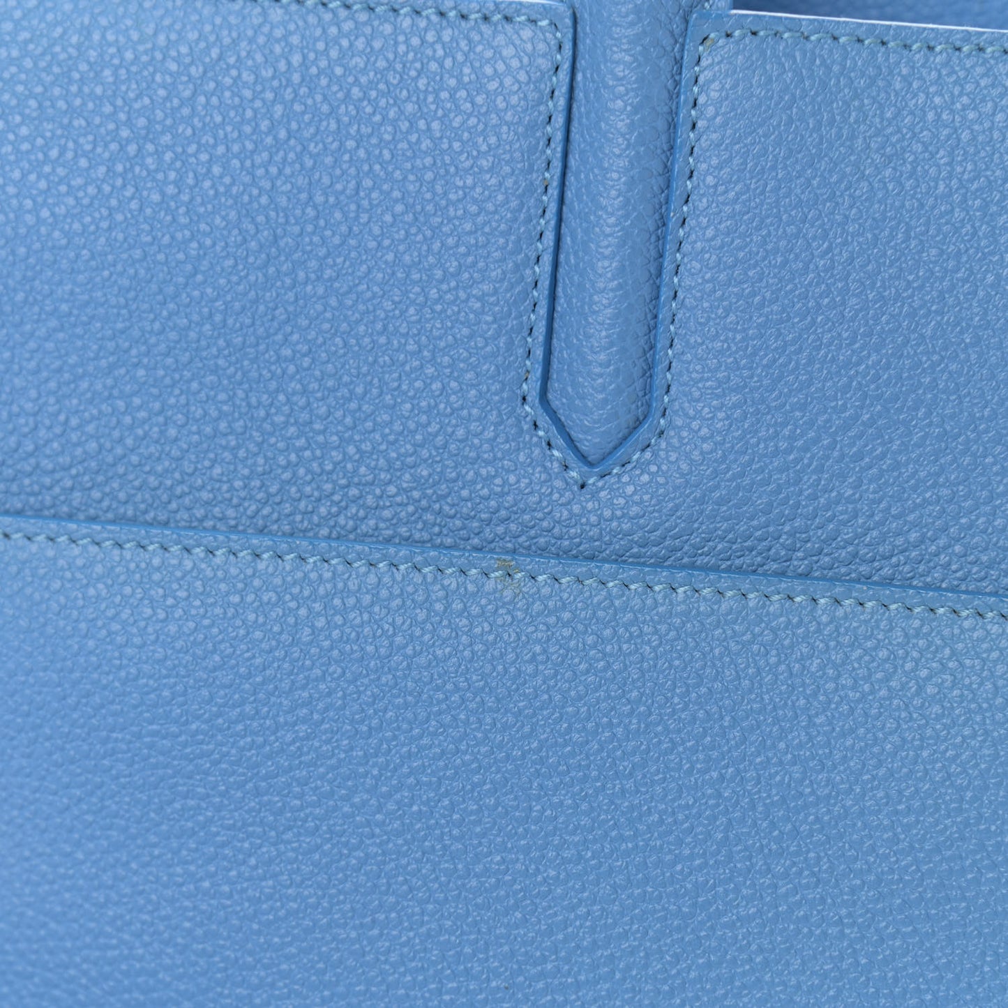 Grained Calfskin Small Rive Gauche Cabas Blue Clair
