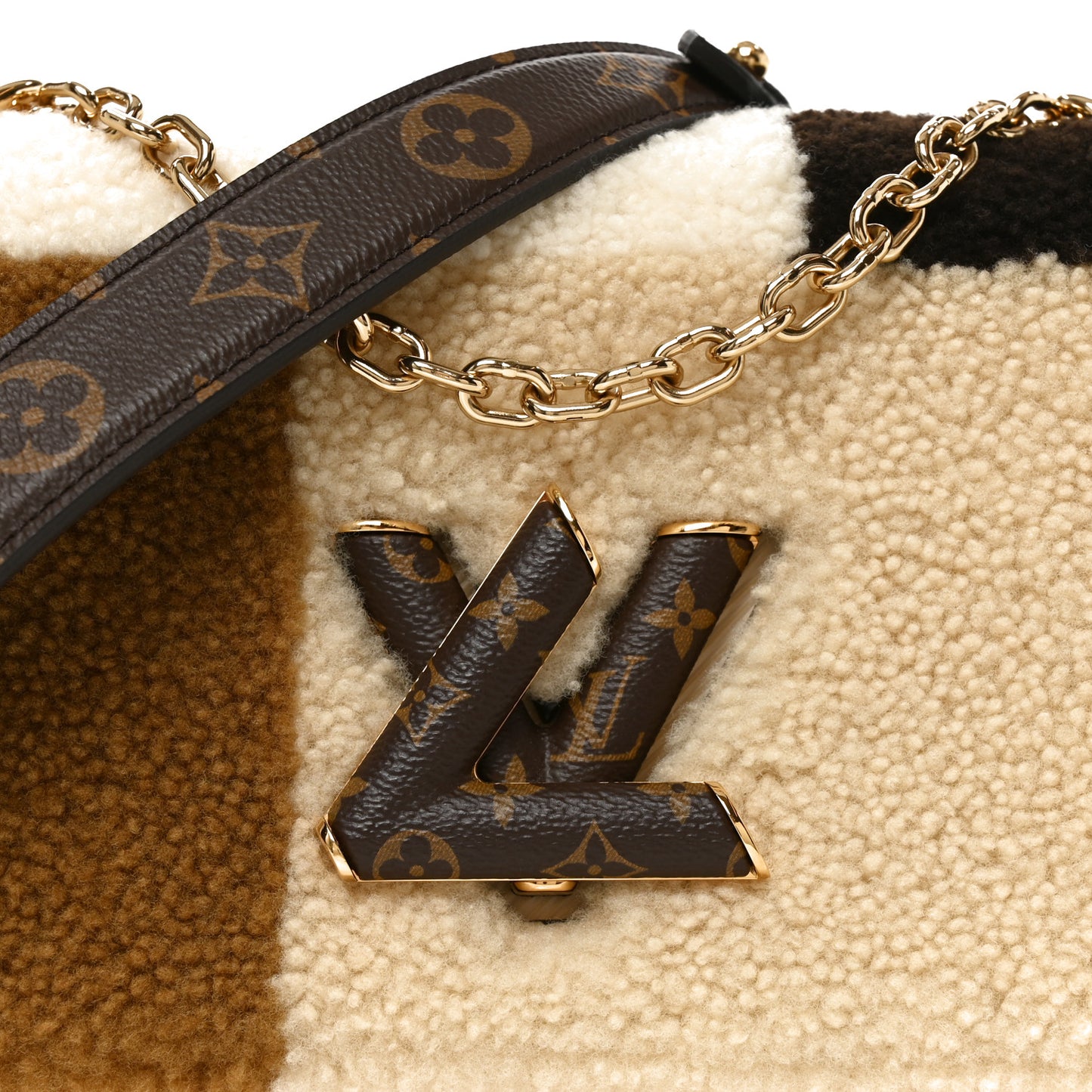 Monogram Epi Teddy Twist MM Creme