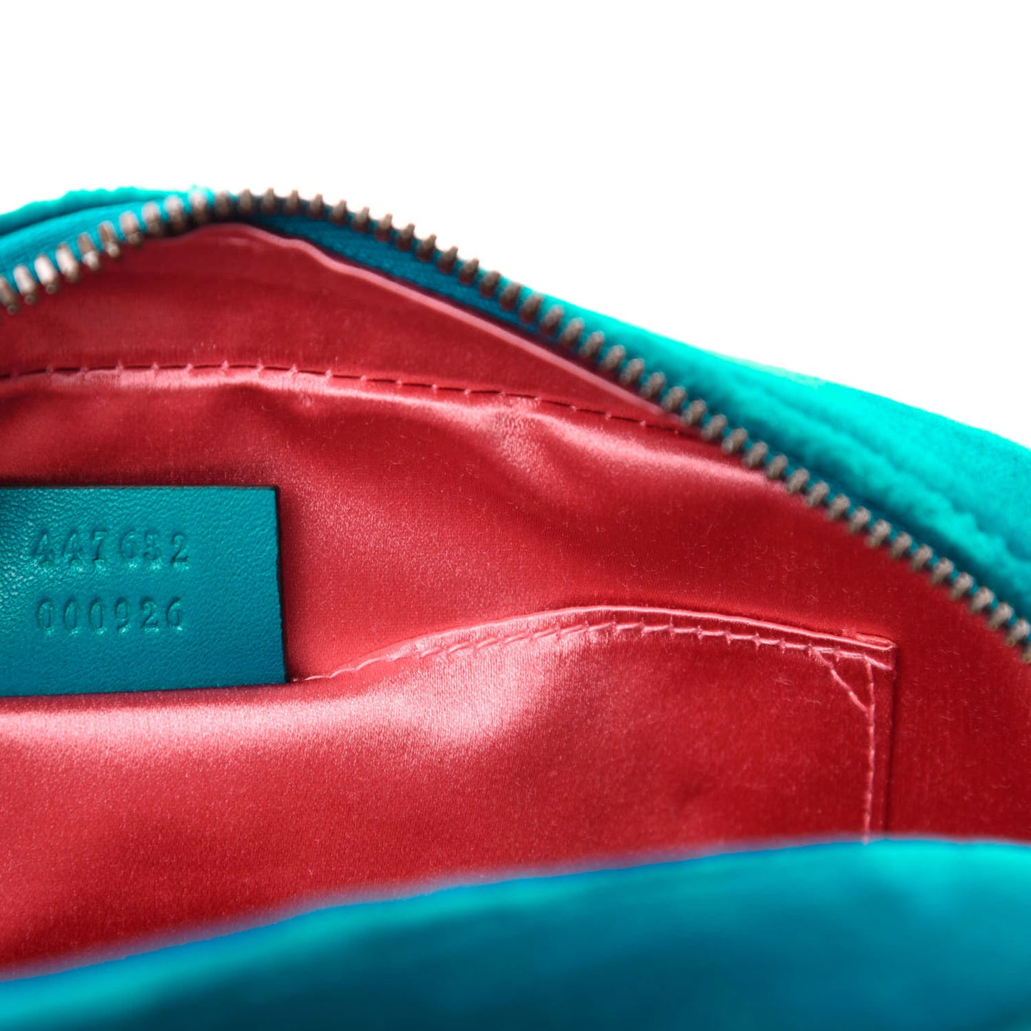 Velvet Matelasse Small GG Marmont Chain Shoulder Bag Pavone Cyan