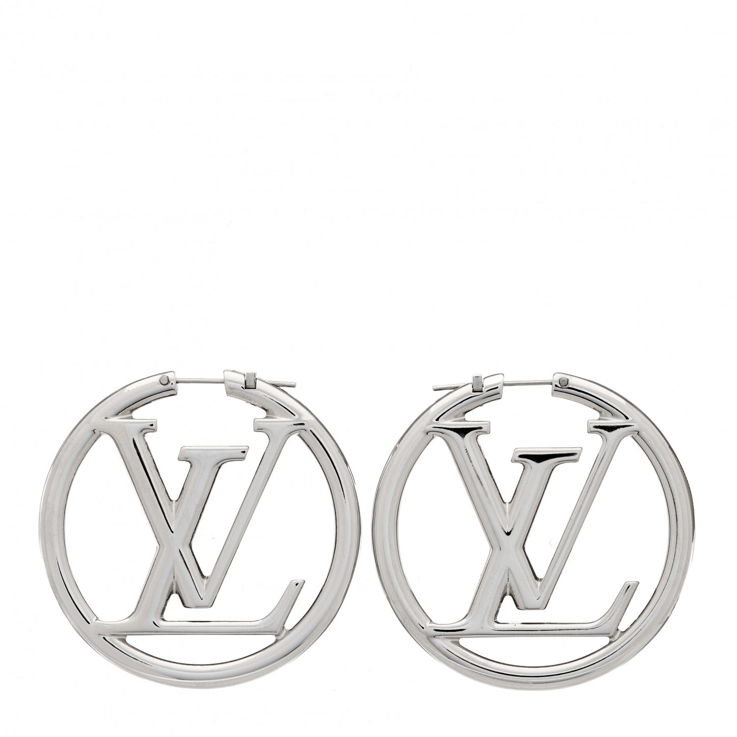 Palladium Louise Hoop Earrings Silver