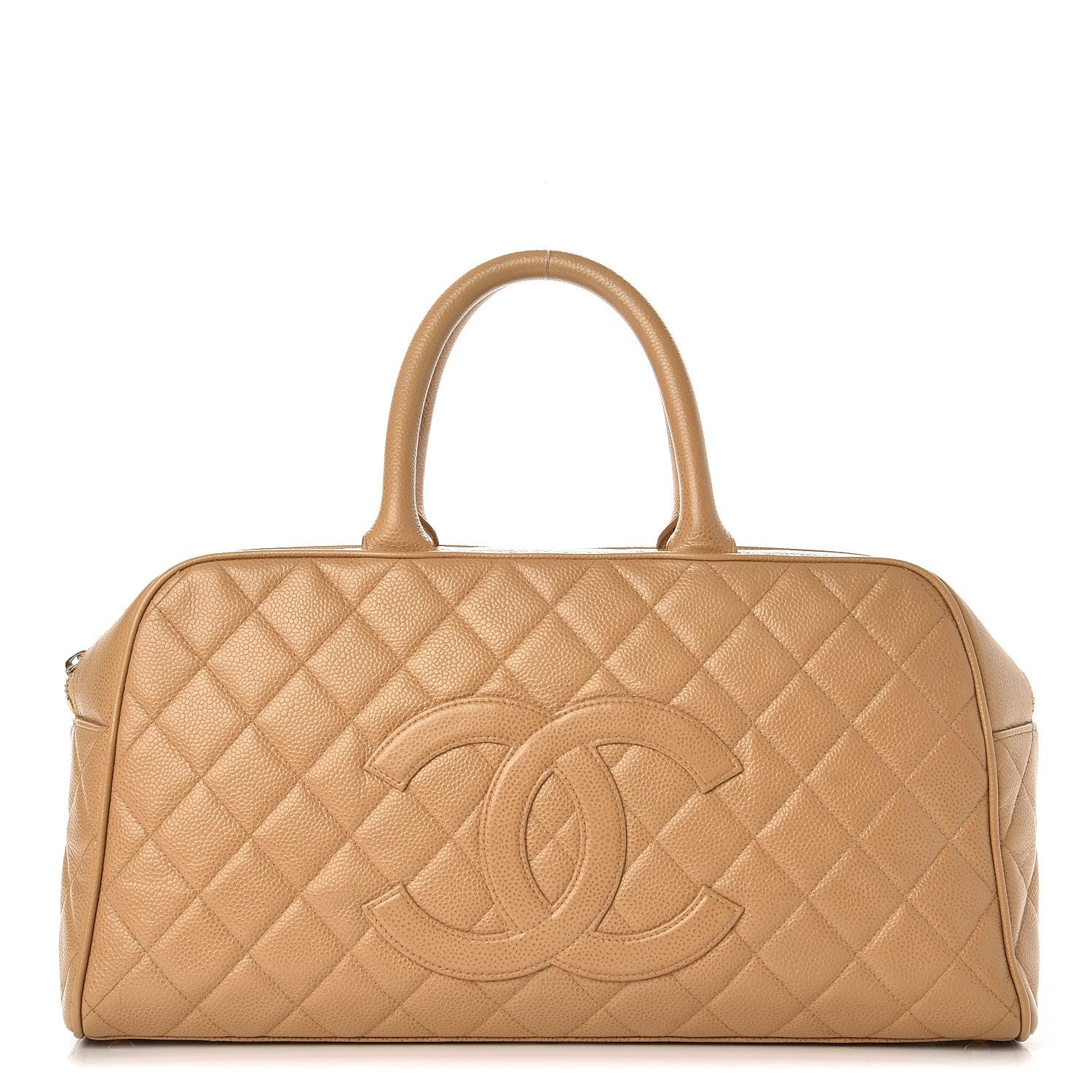 Chanel Caviar Quilted Large Bowler Beige 1 of 10