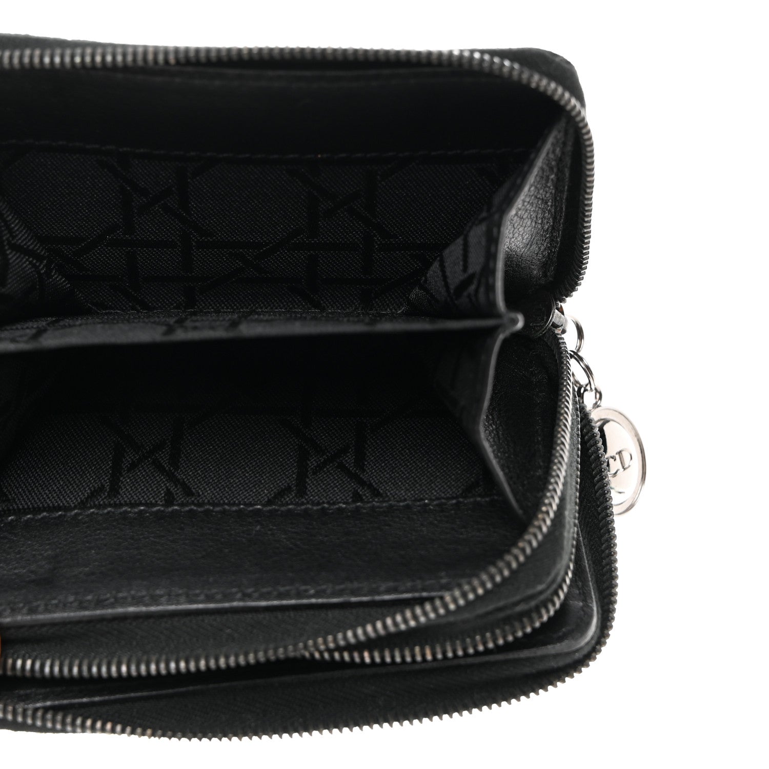Christian Dior Suede Cannage 6 Key Holder Coin Wallet Black 6 of 11