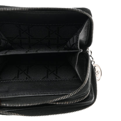 Christian Dior Suede Cannage 6 Key Holder Coin Wallet Black 6 of 11