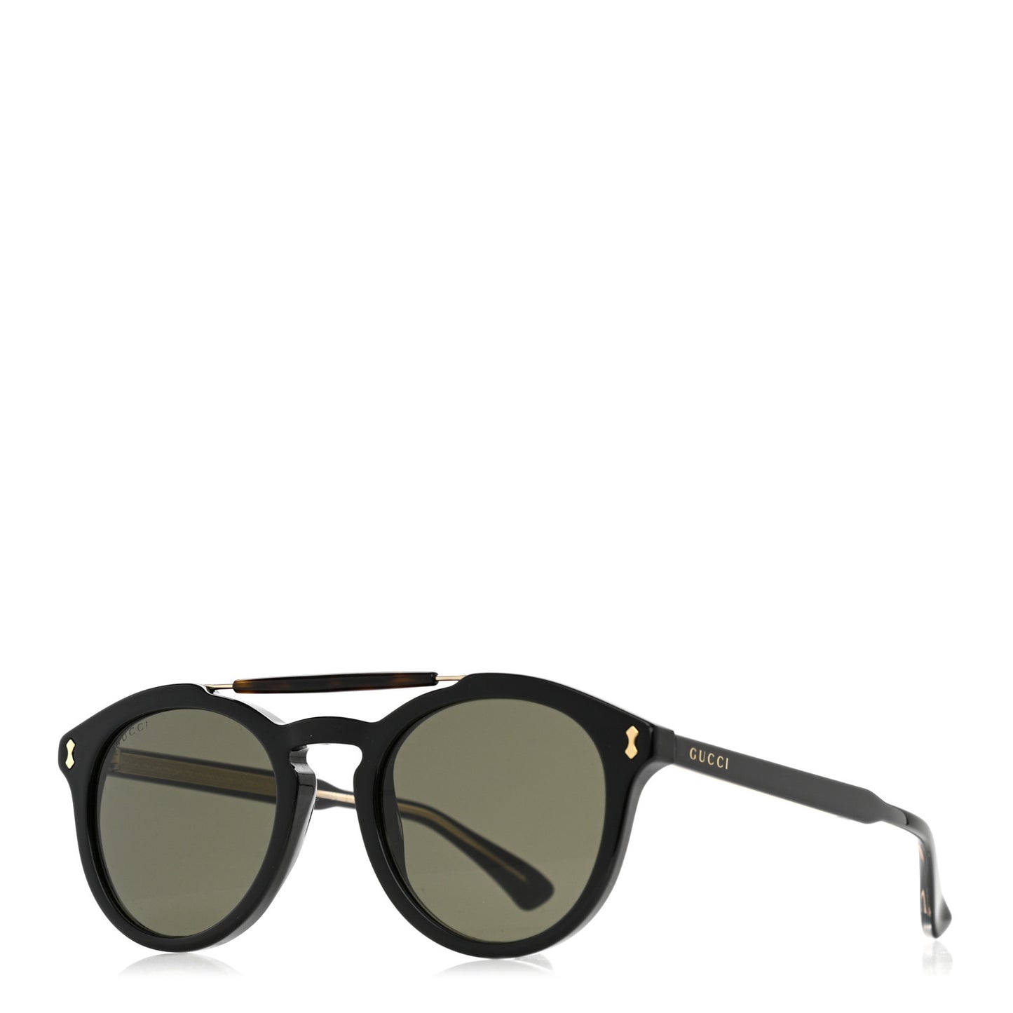Round Avana Sunglasses GG0124SA Black Tortoise