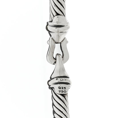 David Yurman Sterling Silver 18K Yellow Gold 5mm Cable Classic Buckle Bracelet 3 of 3