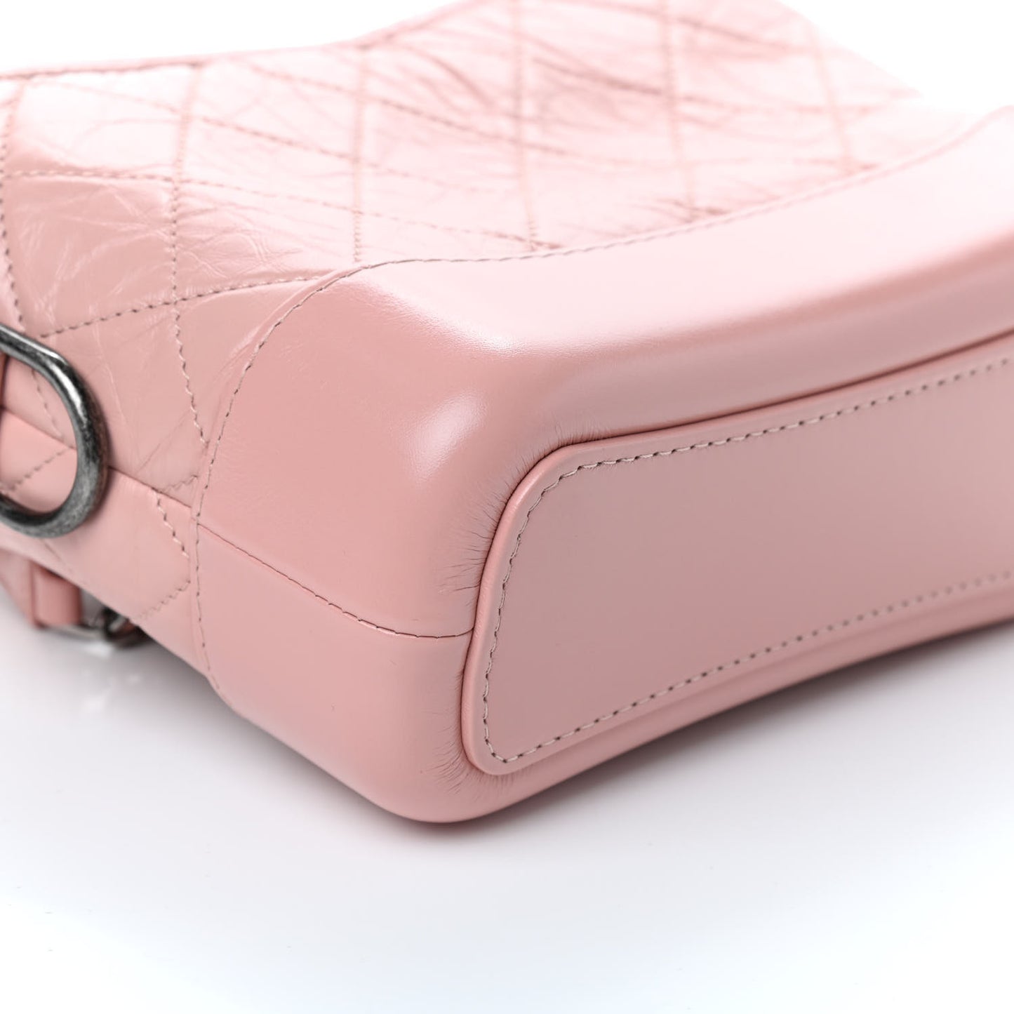 Aged Calfskin Quilted Small Gabrielle Hobo Pink
