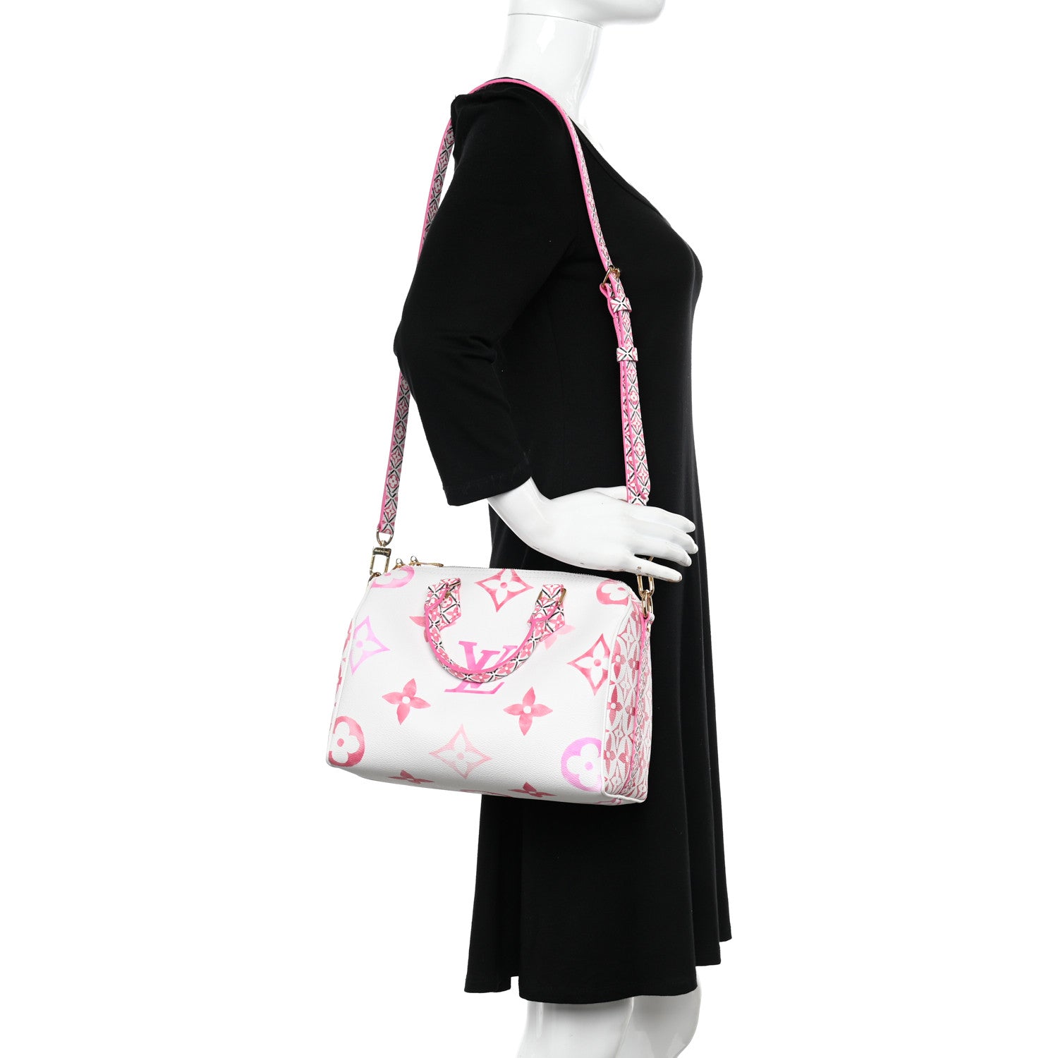 Louis Vuitton Monogram Giant By The Pool 2.0 Speedy Bandouliere 25 Rose 2 of 10