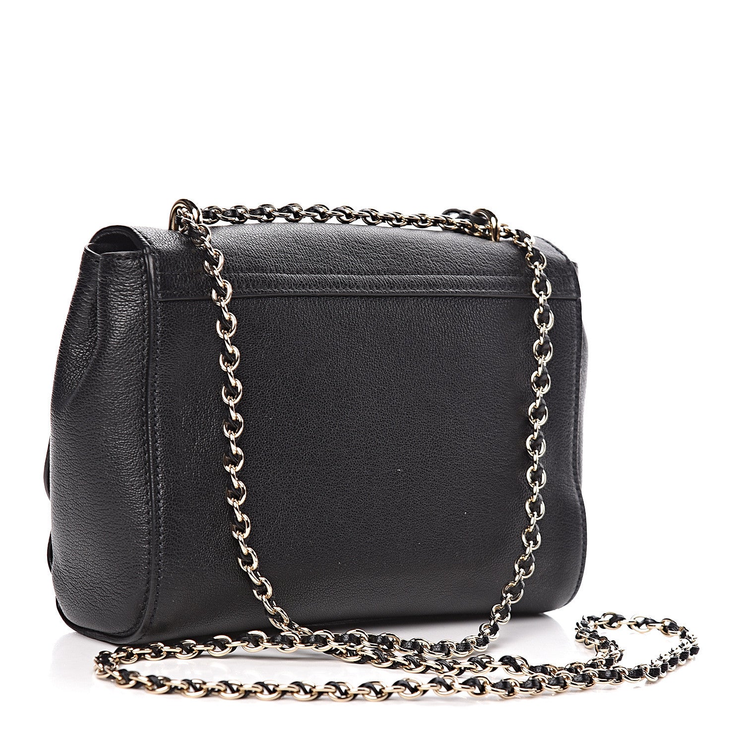 Mulberry Glossy Goatskin Small Lily Flap Black 3 of 11