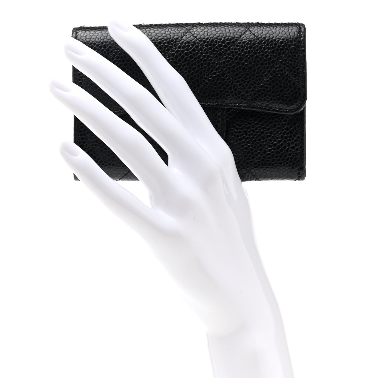 Chanel Caviar Quilted Flap Card Holder Black 2 of 8