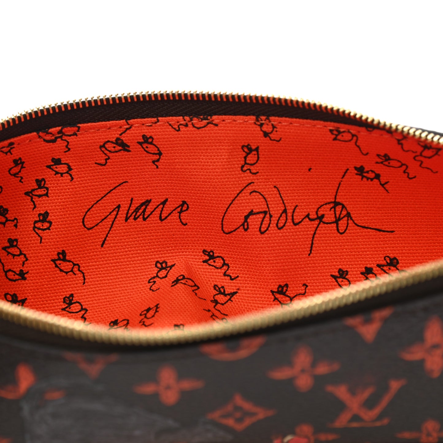 Catogram Elizabeth Pouch Orange Marron