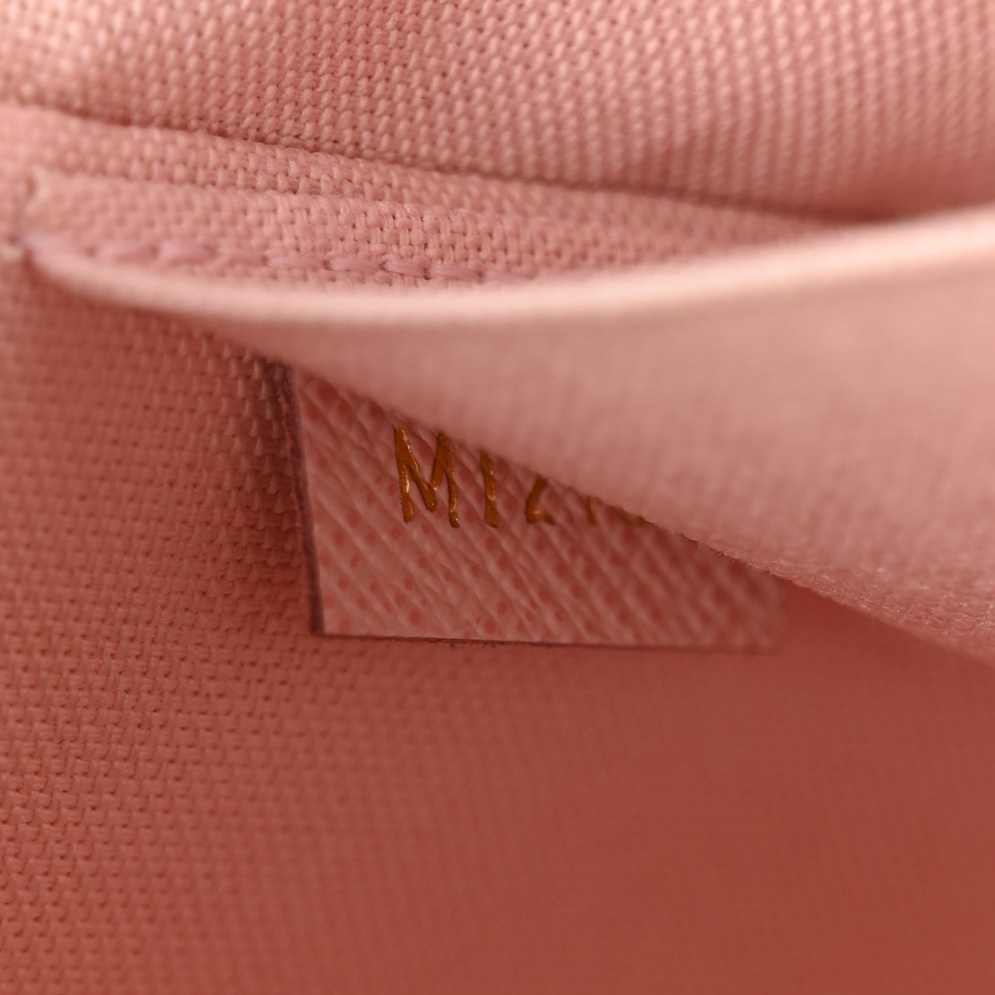Damier Azur Pochette Felicie Chain Wallet Rose Ballerine