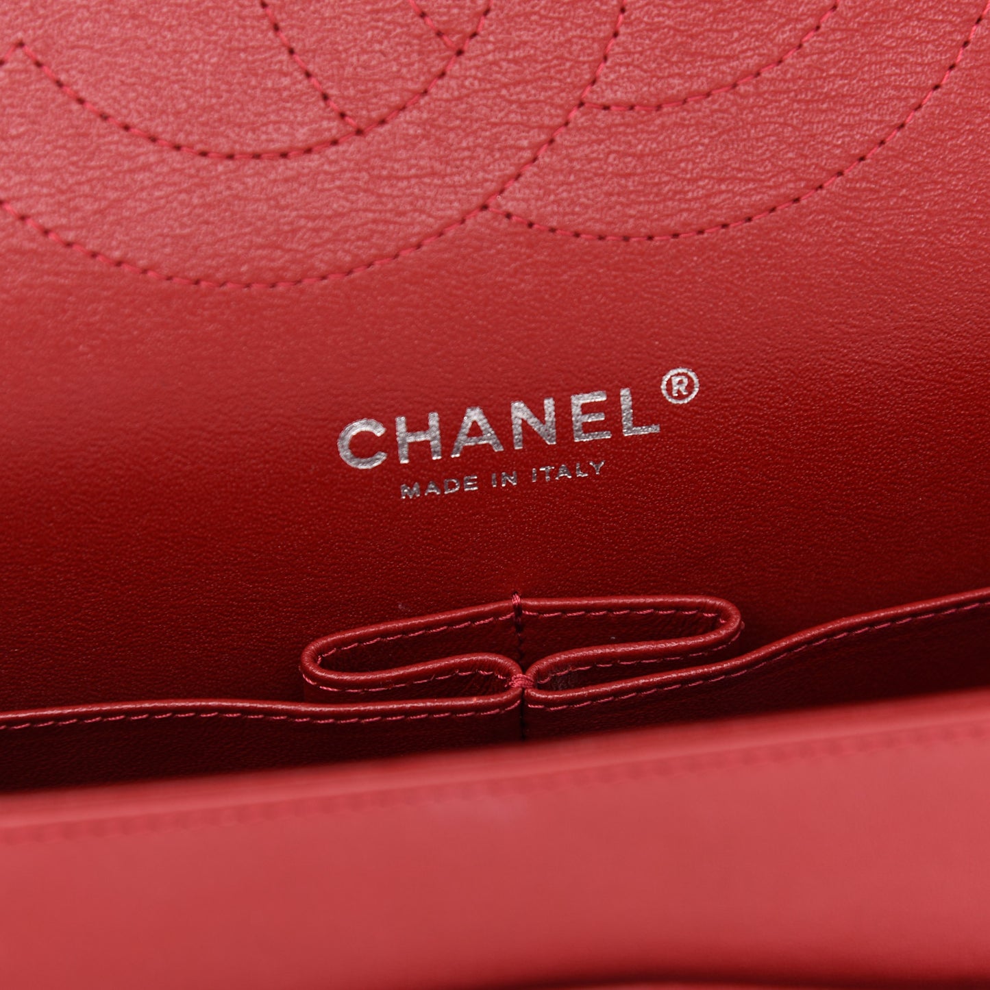 Patent Quilted Jumbo Double Flap Red