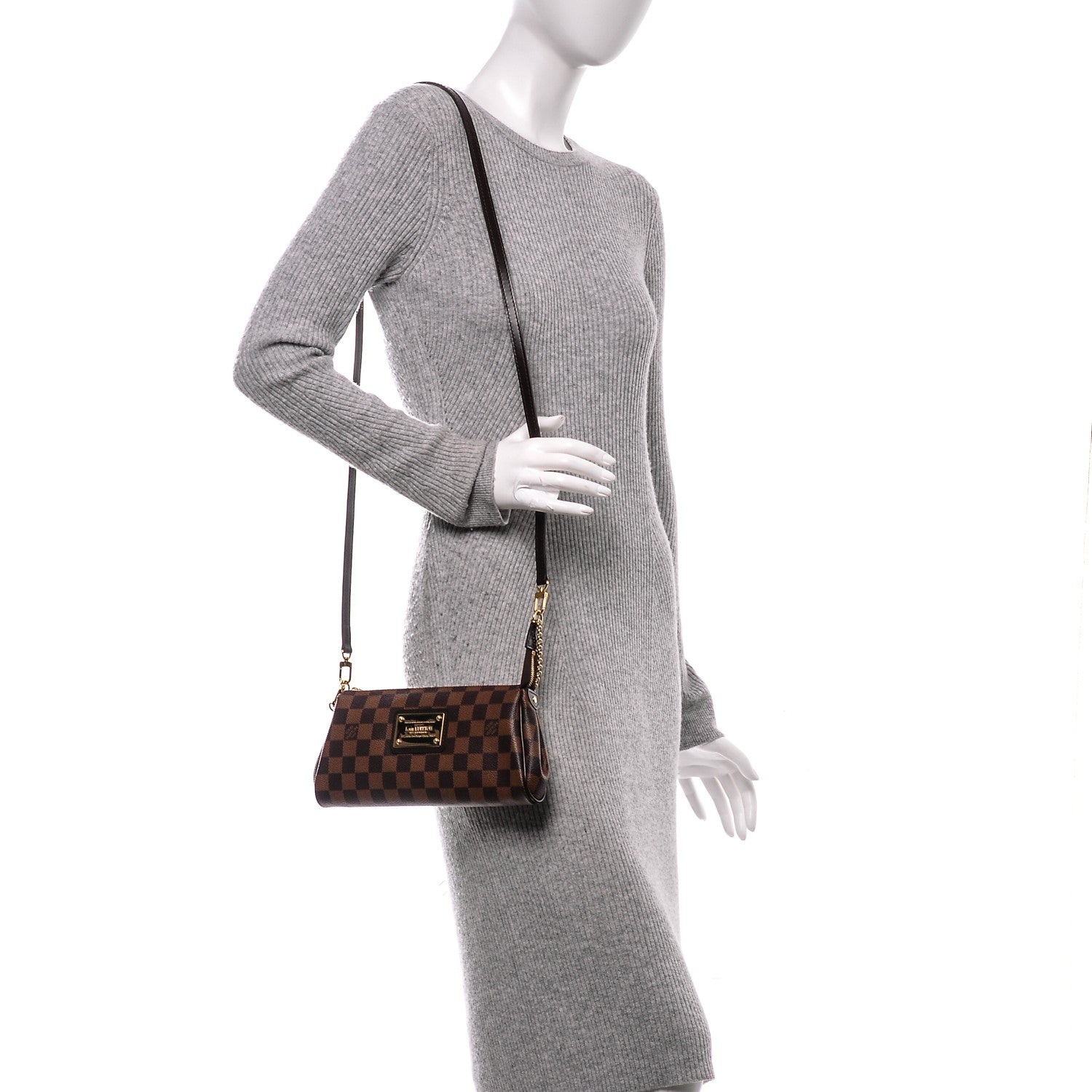 Louis Vuitton Damier Ebene Eva Clutch 2 of 7