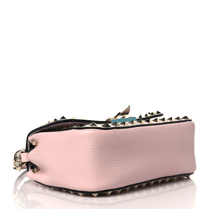Valentino Garavani Grainy Calfskin Small Rockstud Top Handle Bag Rose Quartz 4 of 9