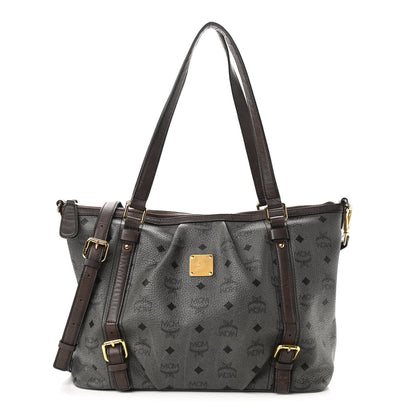 MCM Visetos Medium Essentials Shopper Tote Phantom Grey 1 of 13