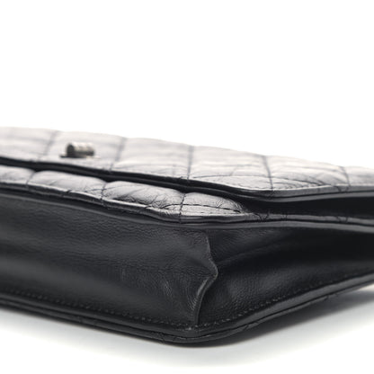 Chanel Aged Calfskin Reissue Wallet On Chain WOC Black 6 of 11
