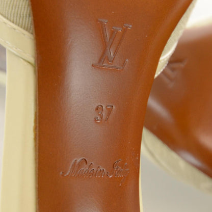 Louis Vuitton Beverly Hills Open Toe Mules 37 Beige 6 of 6