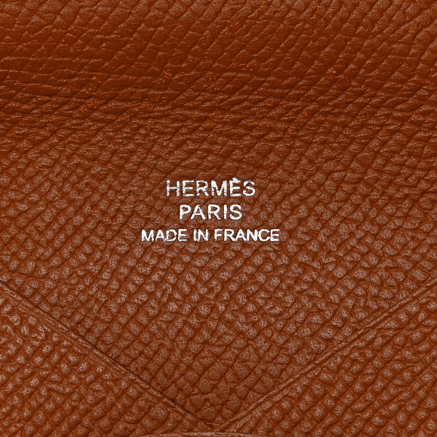 Hermes Epsom Calvi Card Case Gold 6 of 9