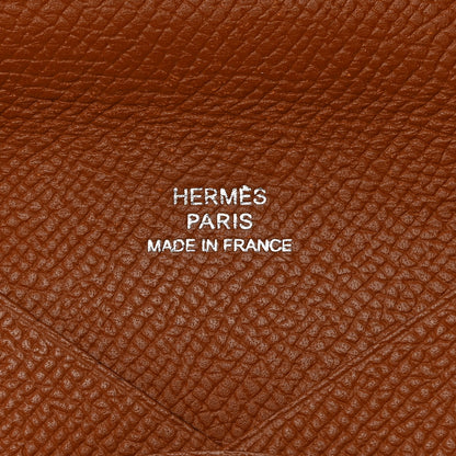 Hermes Epsom Calvi Card Case Gold 6 of 9
