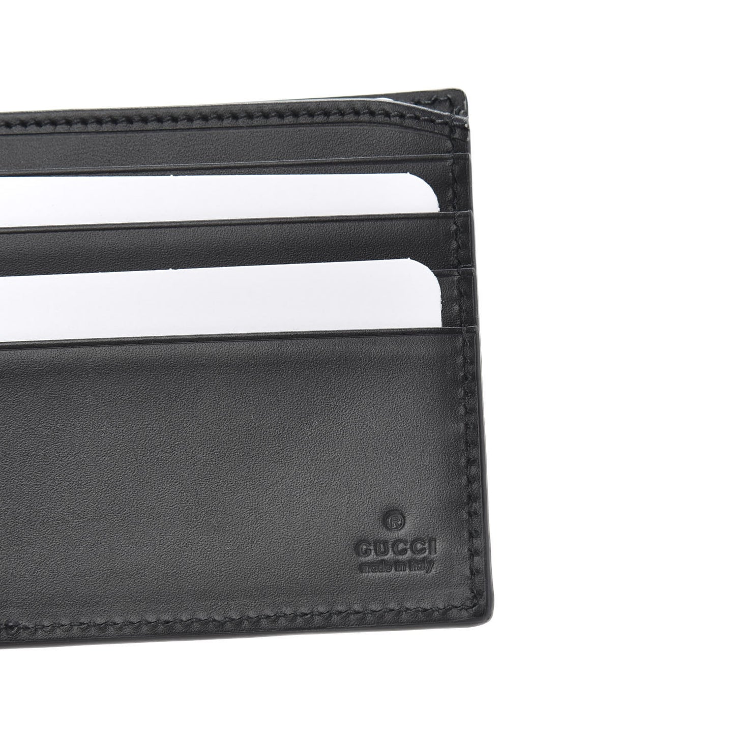 GG Supreme Monogram Kingsnake Nice Bi-Fold Wallet Black Grey