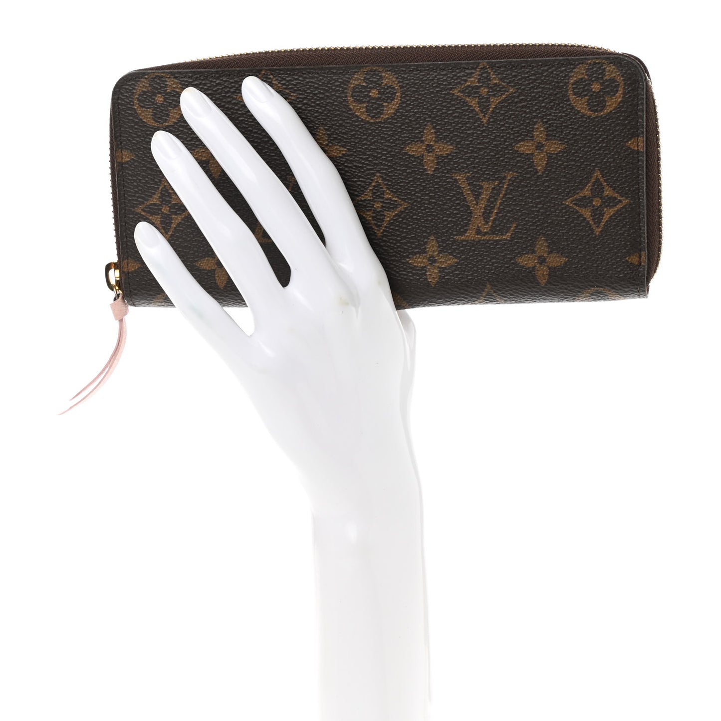Monogram Clemence Wallet Rose Ballerine
