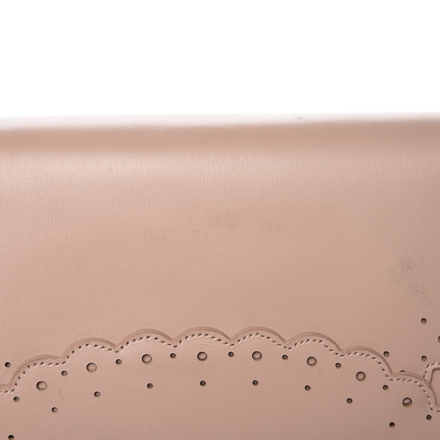 Calfskin Scalloped Trim Tote Blush