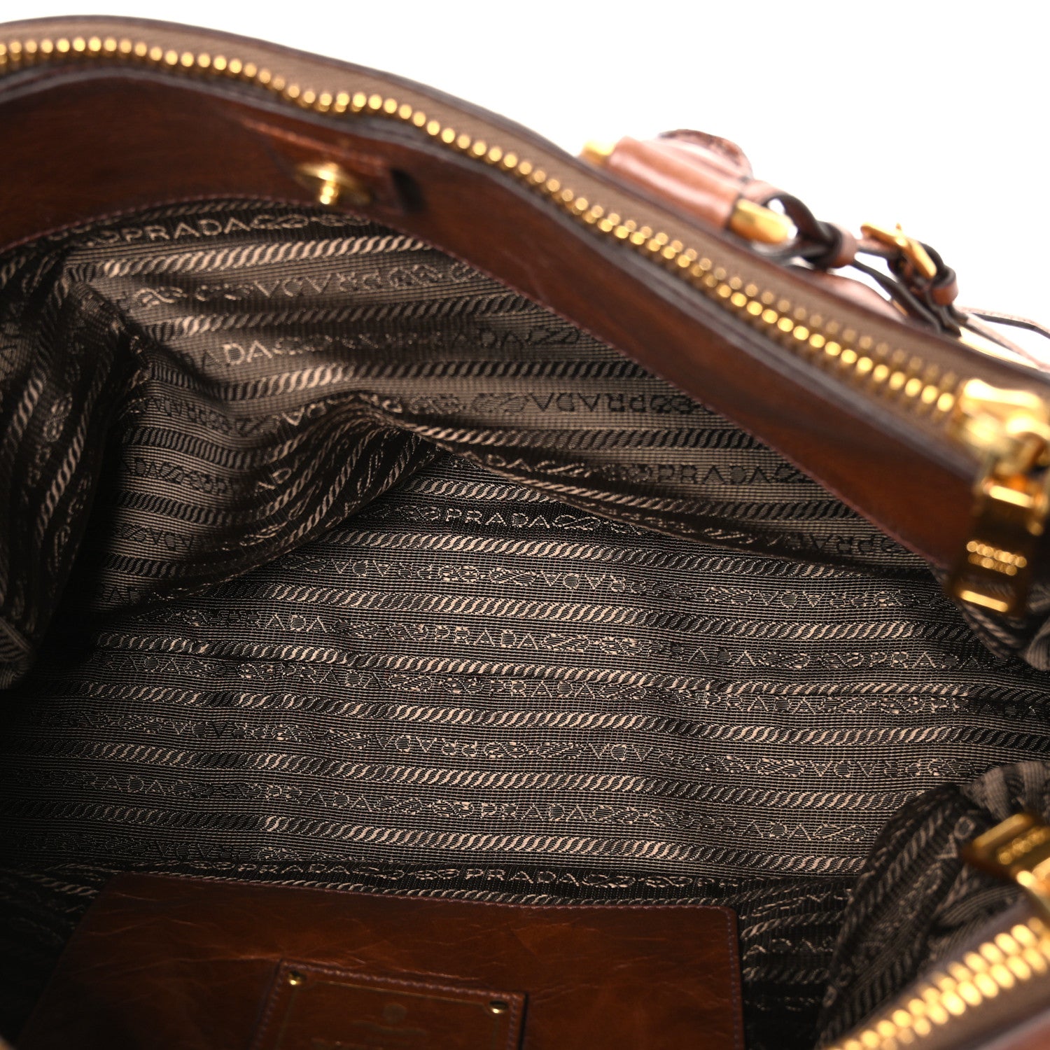 Prada Vitello Shine Shopping Satchel Giunco 5 of 11