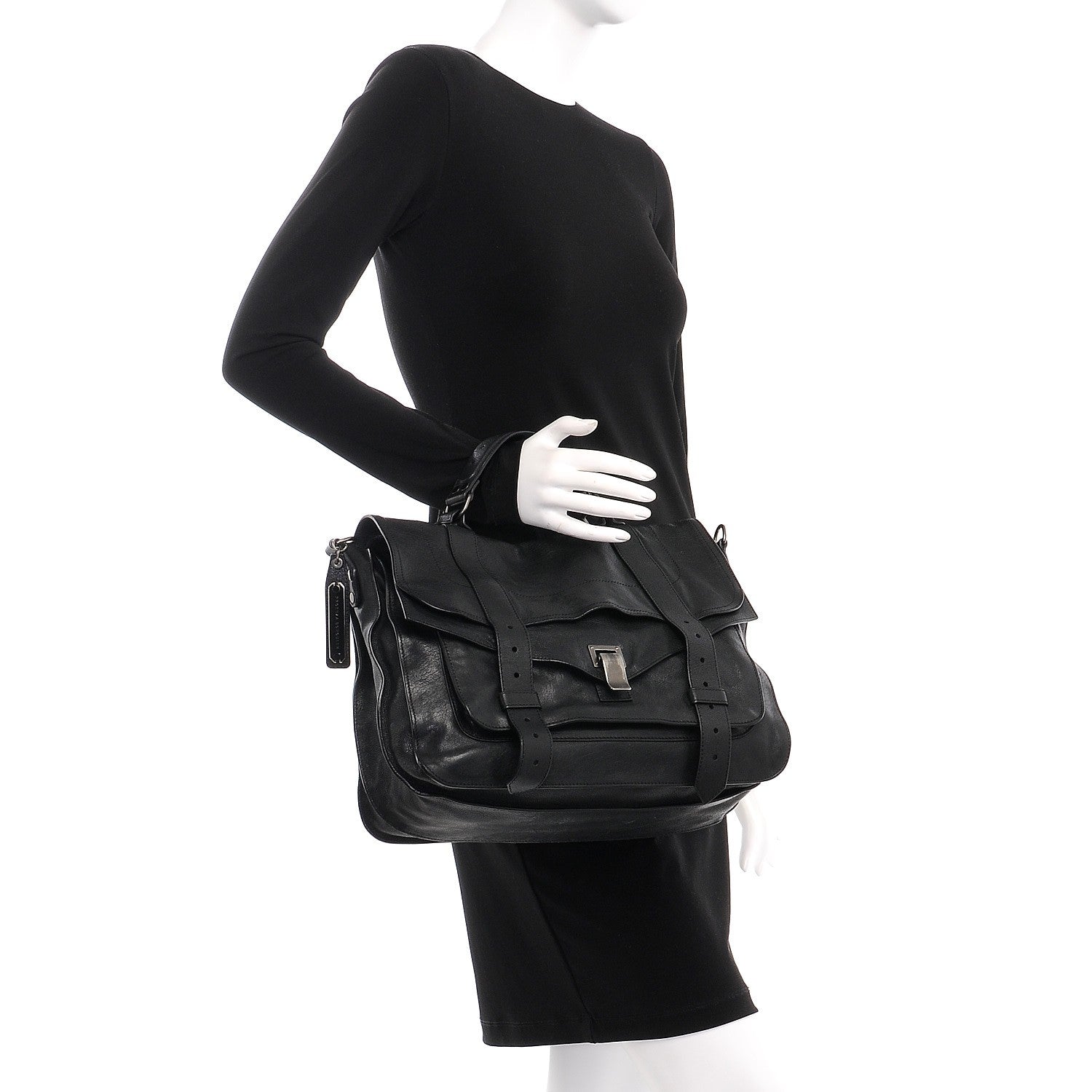 Proenza Schouler Lambskin Medium PS1 Satchel Black 3 of 9