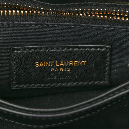 Saint Laurent Calfskin Y Quilted Monogram Toy Loulou Crossbody Bag Black 7 of 13