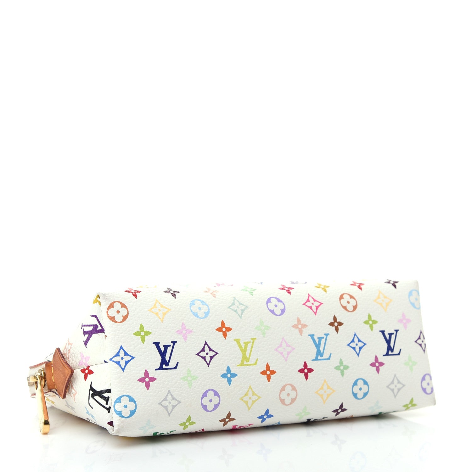 Louis Vuitton Monogram Multicolor Cosmetic Pouch White Litchi 4 of 8