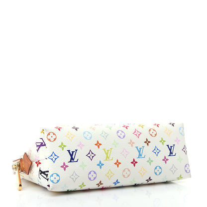 Louis Vuitton Monogram Multicolor Cosmetic Pouch White Litchi 4 of 8