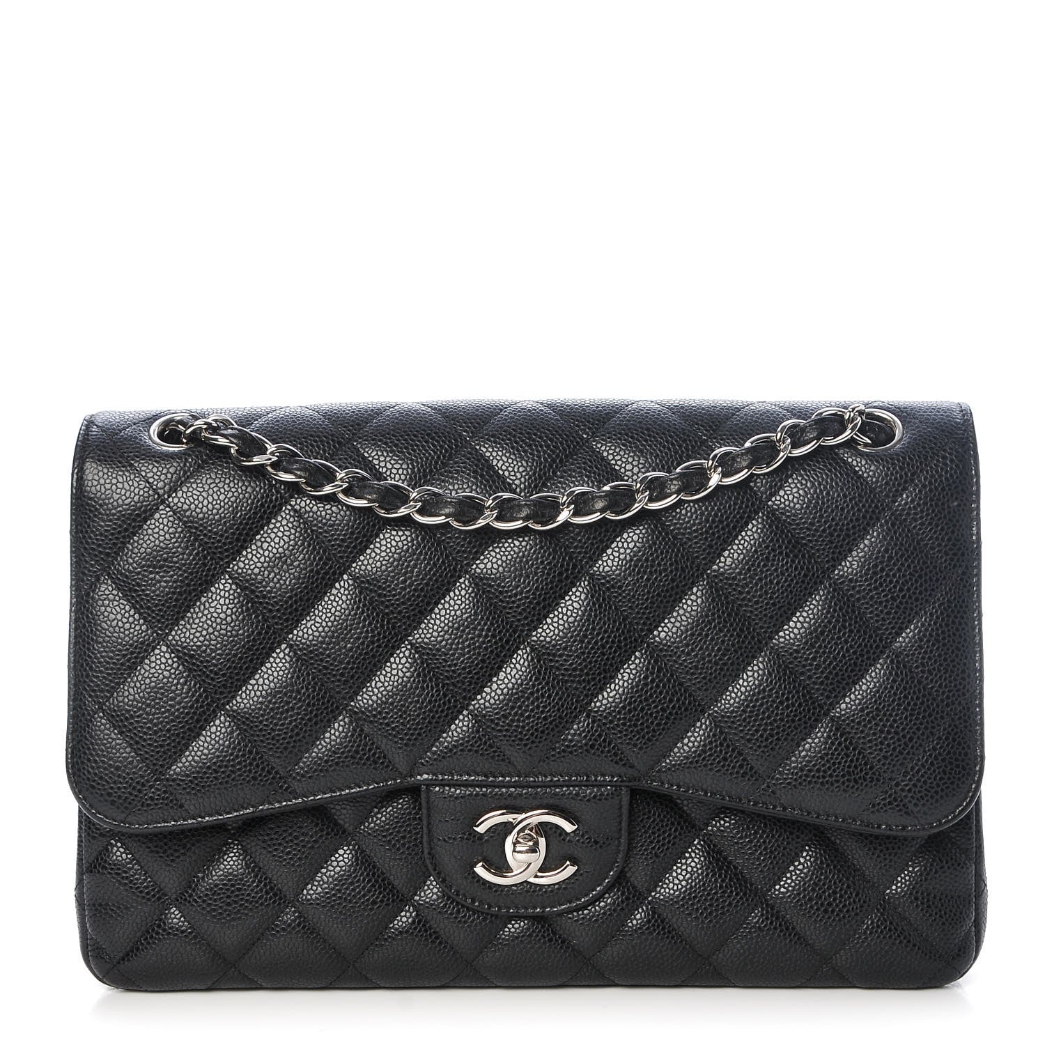 Chanel Caviar Quilted Jumbo Double Flap Black 1 of 8