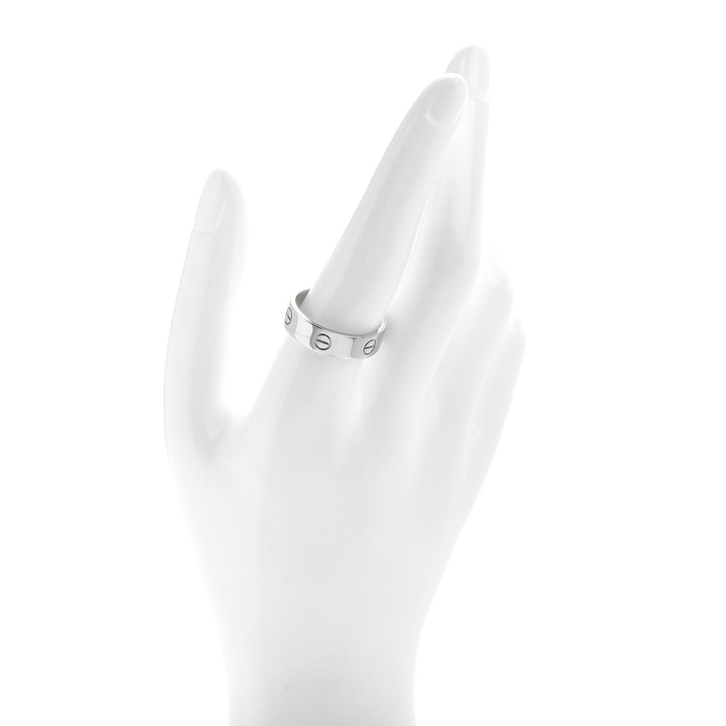 18K White Gold 5.5mm LOVE Ring 63 10.25