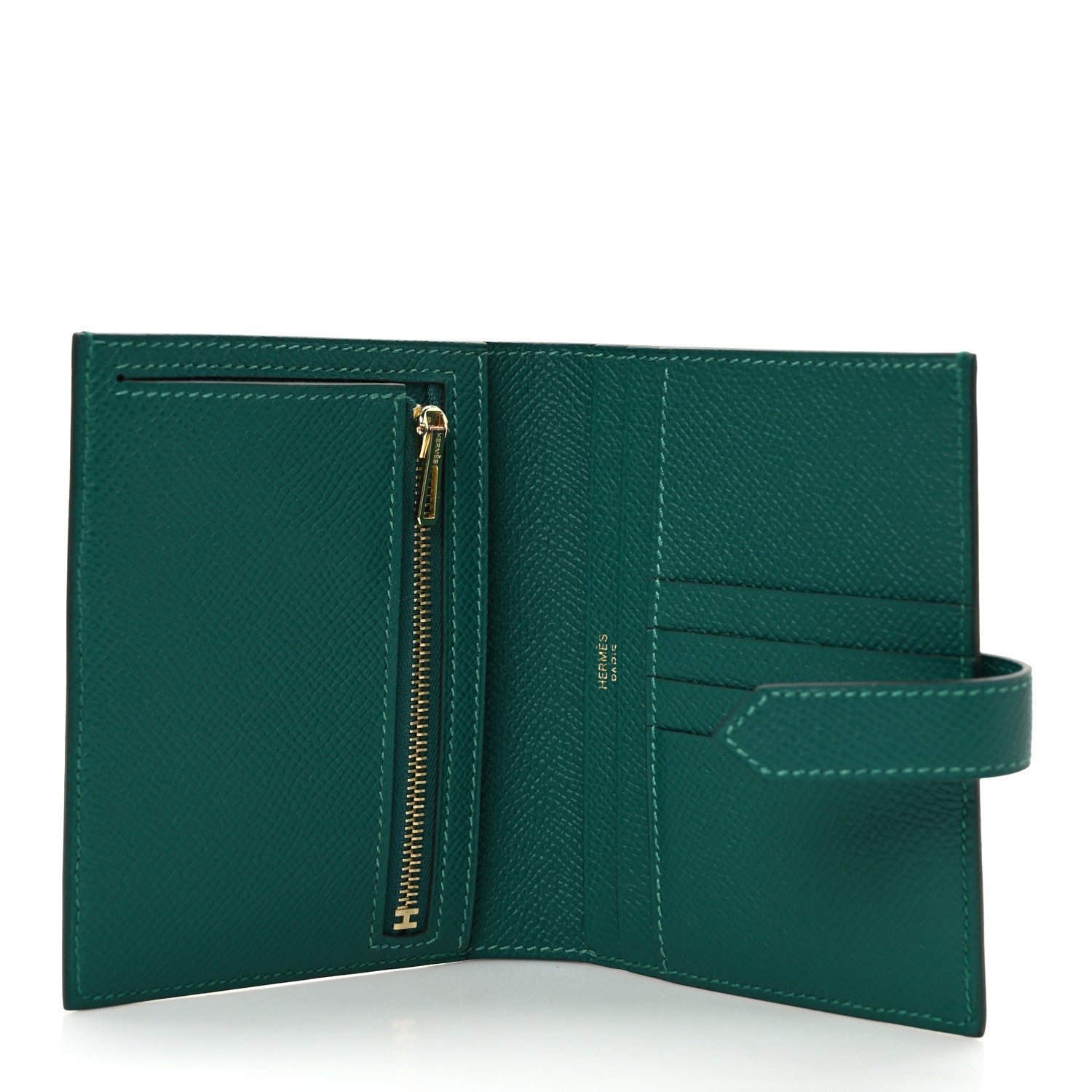 Hermes Epsom Bearn Compact Wallet Malachite 5 of 7