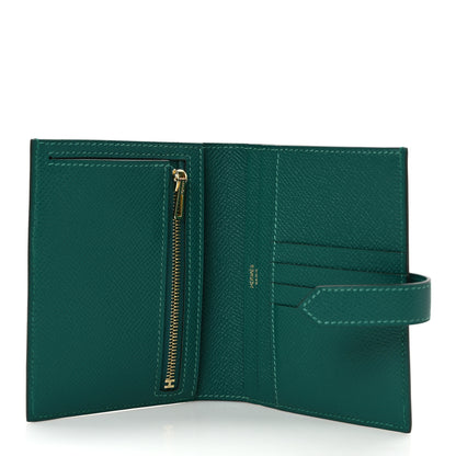 Hermes Epsom Bearn Compact Wallet Malachite 5 of 7