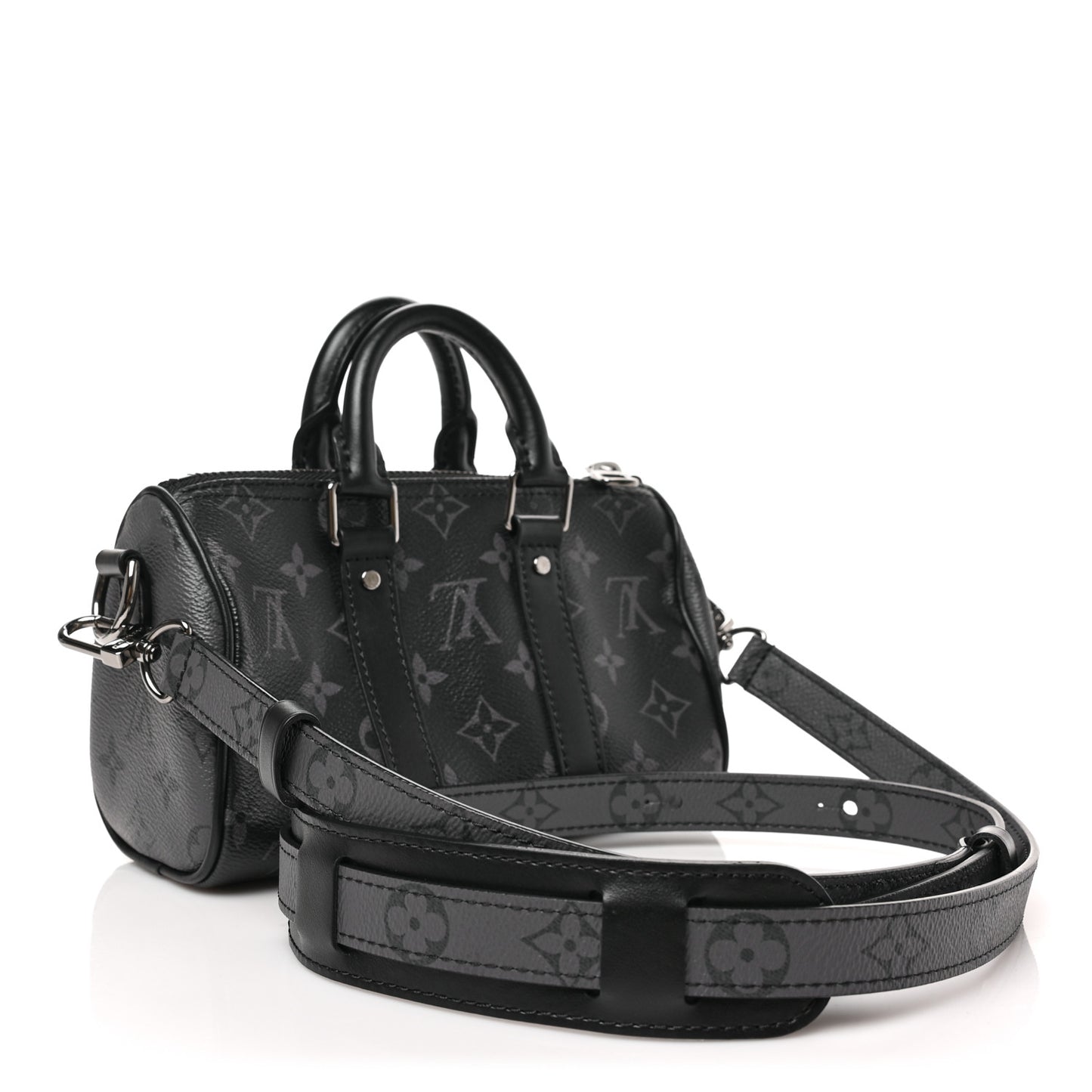 Reverse Monogram Eclipse Keepall XS Black