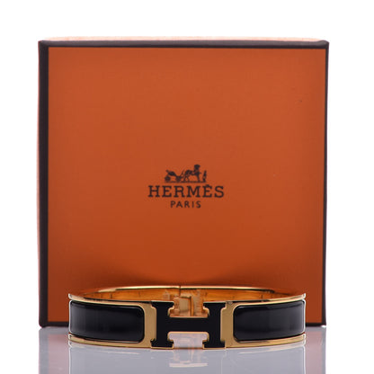 Hermes Enamel Narrow Clic Clac H Bracelet PM Black 6 of 6