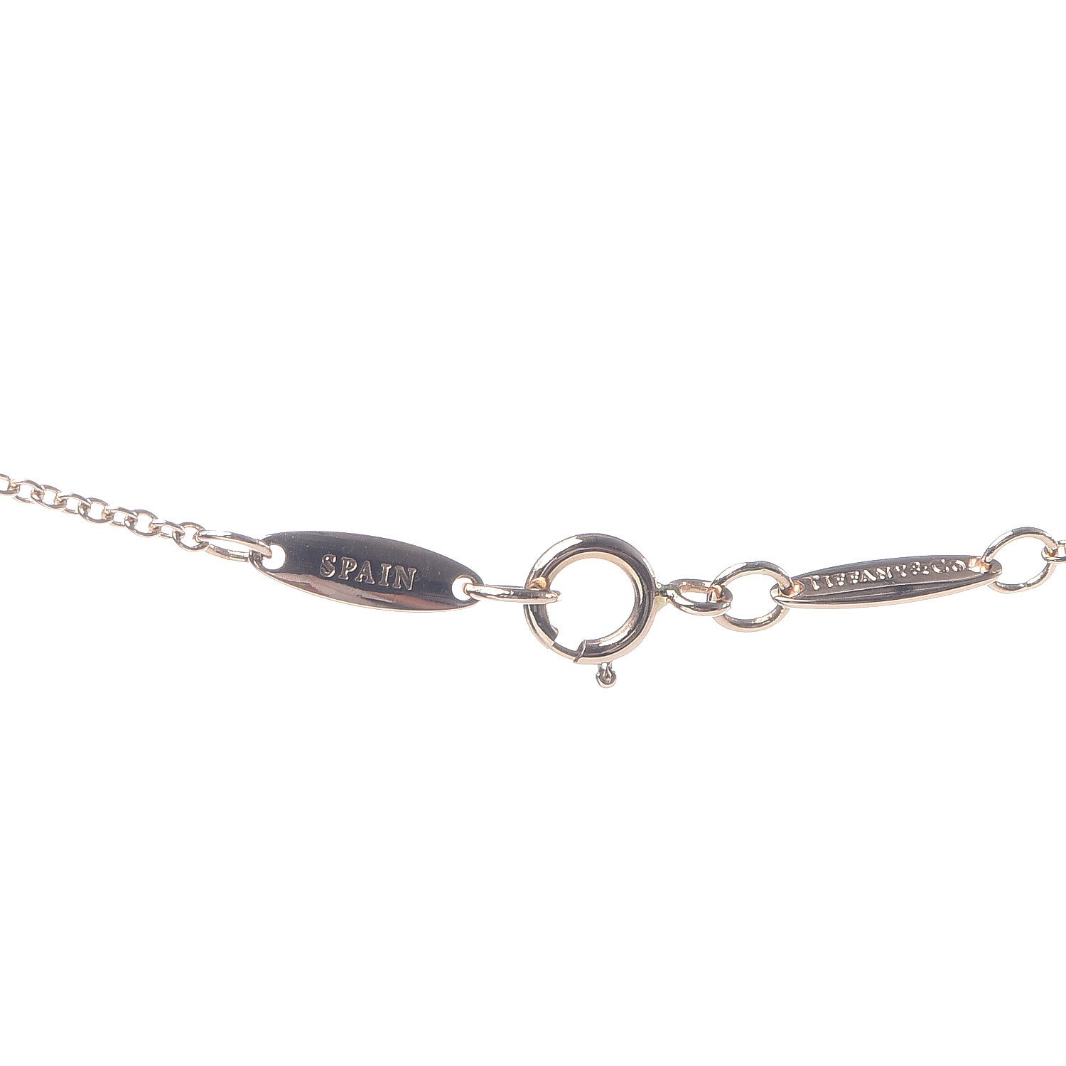 Tiffany 18K Rose Gold Diamond .11ct Elsa Peretti Diamonds by the Yard Pendant Necklace 5 of 6