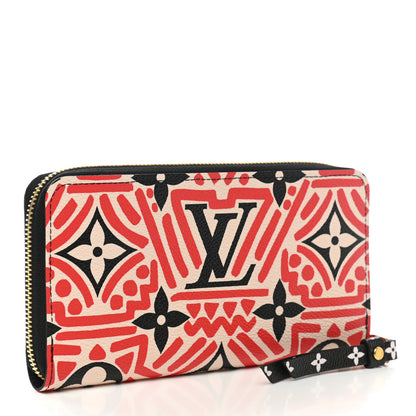 Louis Vuitton Monogram Giant Crafty Zippy Wallet Creme Rouge Black 3 of 8