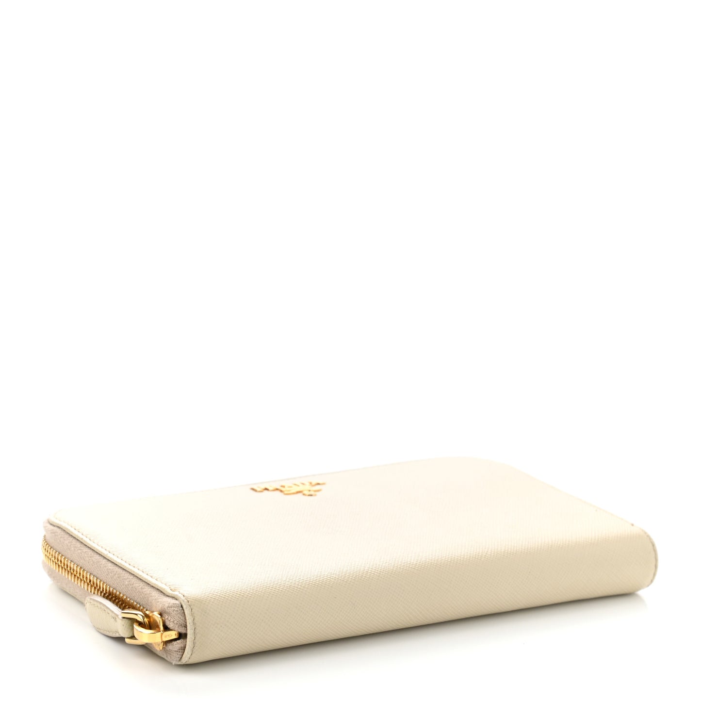 Saffiano Metal Zip Around Wallet Cera