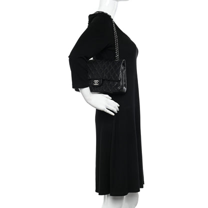 Chanel Lambskin Quilted Medium Double Flap Black 2 of 15