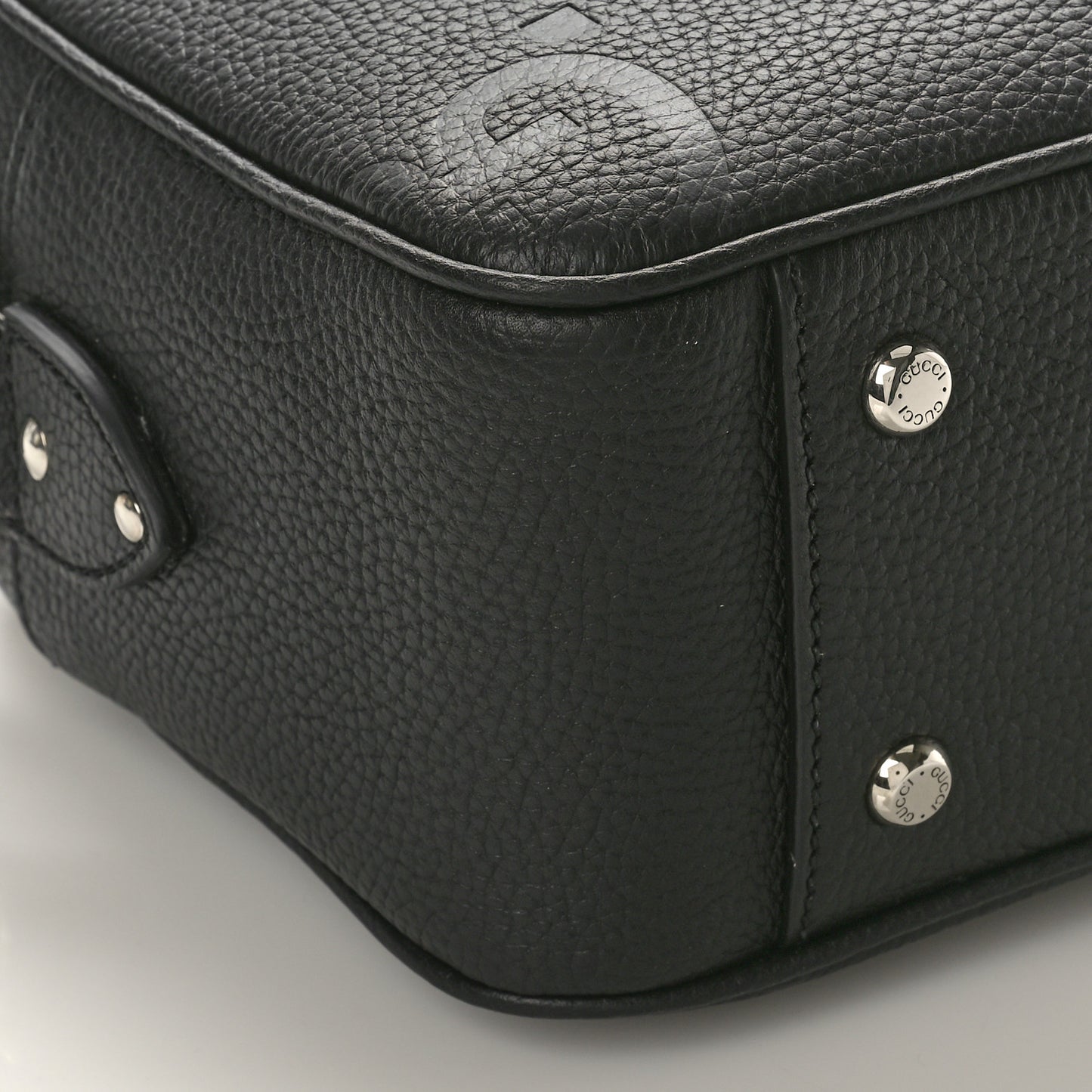 Piuma Calfskin Jumbo GG Embossed Medium Messenger Bag Black