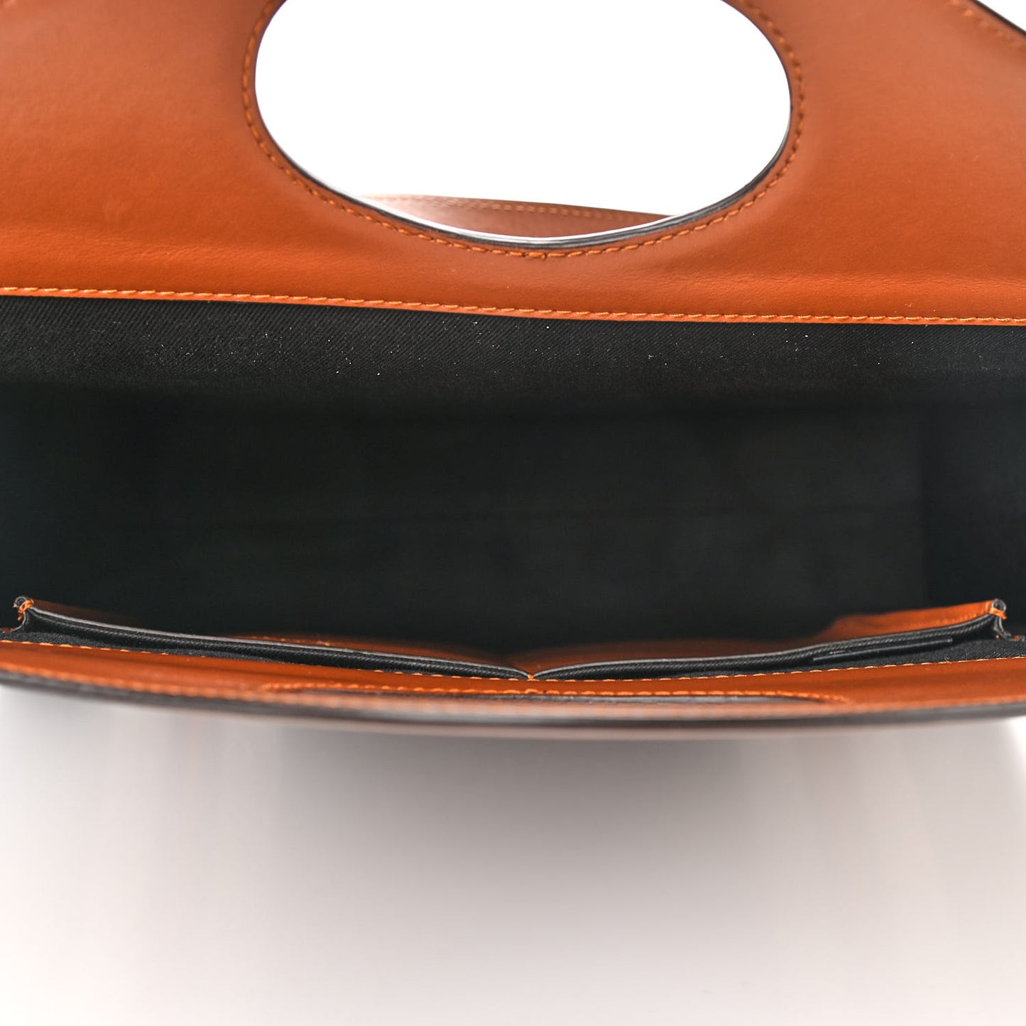 E-Canvas Monogram Stripe Medium Pocket Bag Bridle Brown