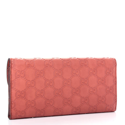Gucci Guccissima Interlocking G Continental Wallet Coral 3 of 8