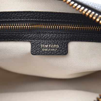 Tom Ford Pebbled Calfskin Medium Jennifer Simple Zip Black 6 of 9