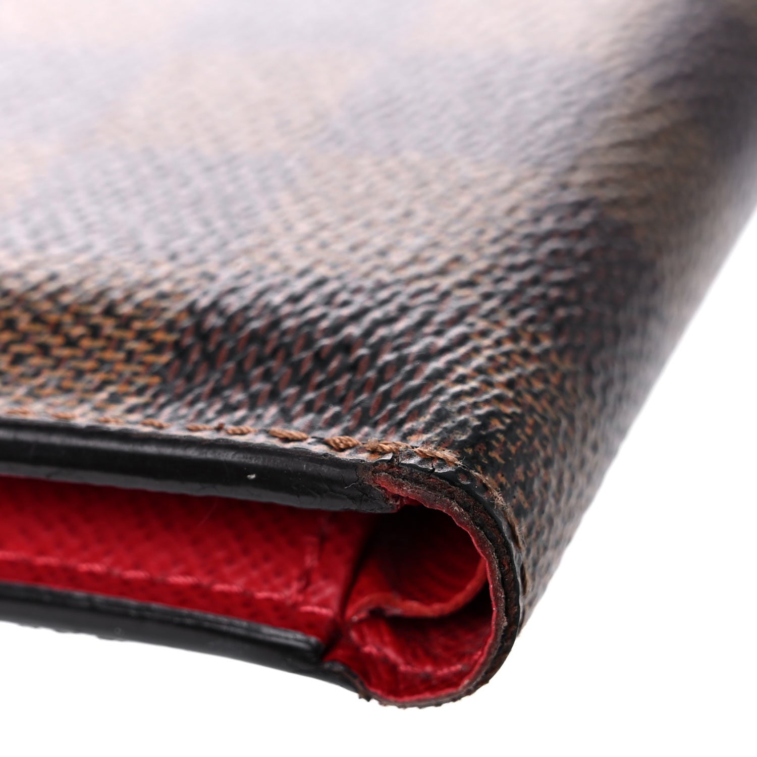 Louis Vuitton Damier Ebene Victorine Wallet Red 16 of 18