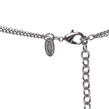 Chanel Resin CC Necklace Black Silver 5 of 6