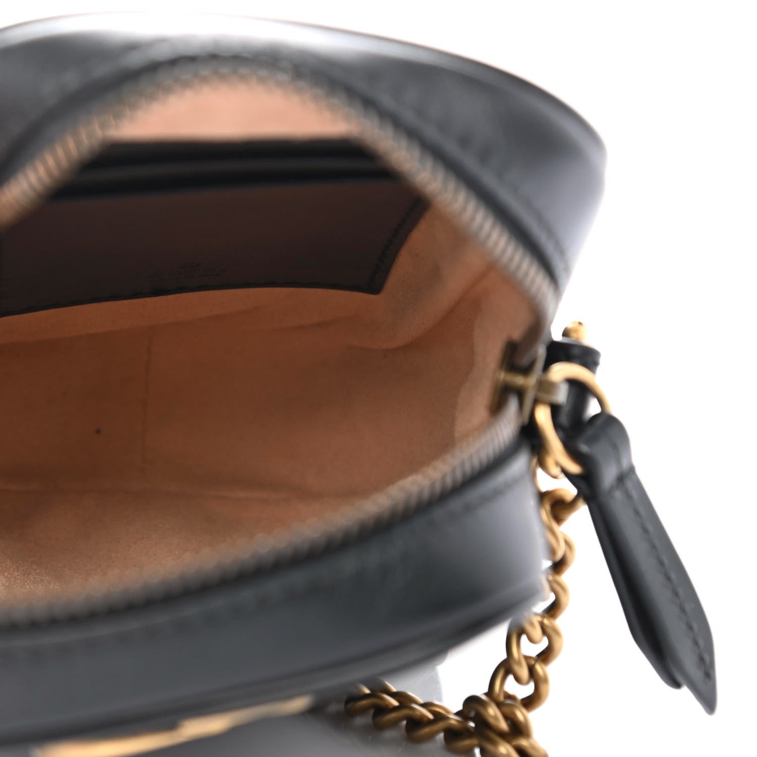 Gucci Calfskin Matelasse Mini GG Marmont Crossbody Bag Black 4 of 4