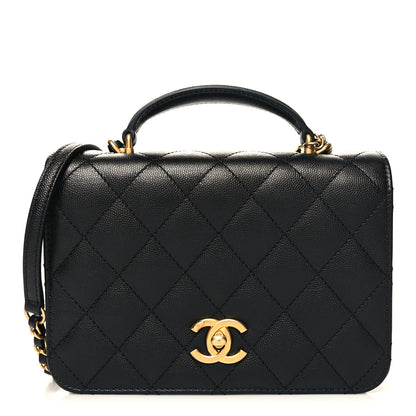 Chanel Caviar Quilted Mini Top Handle Flap Black 1 of 11